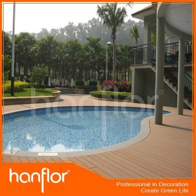Wpc decking de madera exterior decking compuesto hoja
