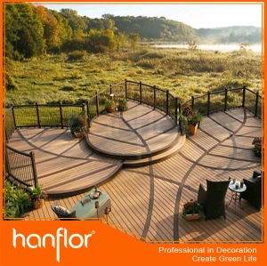 2014 vendas quentes ao ar livre piso decking WPC