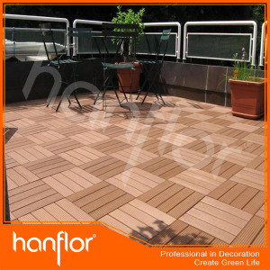 Patio trasero del hogar de madera decking baldosas de compuesto