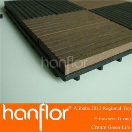 Mejor venta! 300 x 300 mm 400 x 400 mm WPC decking compuesto plástico de madera suelo azulejos decking de WPC azulejos