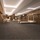 Uso comercial Durable PVC alfombra azulejo de piso