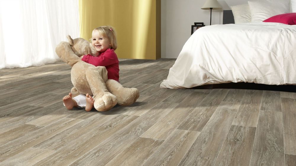 hanflor pvc tile vinyl plank anti-slip water proof flooring granite looking slate long-lasting sound absorption