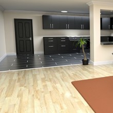 Stripe color vinyl click flooring , best for Yoga room,Cafe Bar Color : HIF 1743