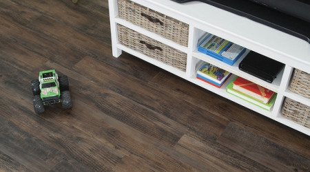 Vinyl Flooring with Brown Color Wood Looking
