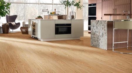 Vinyl Fooring with Gray Color Wood Looking