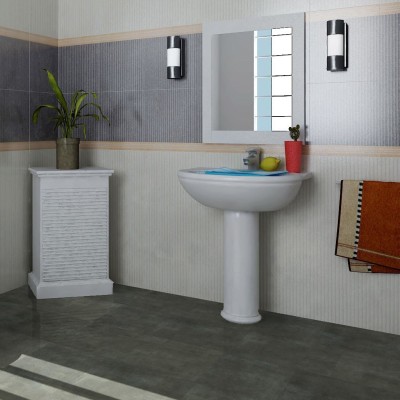 Hanflor Luxury Vinyl Tile Stone Look Click LVT Flooring Bathroom 12''x24''4.2mm HTS 8005