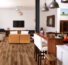 Hanflor 6''x36'' 4.0mm Sunset Koa Waterproof Click Vinyl Plank Flooring HVP 2000