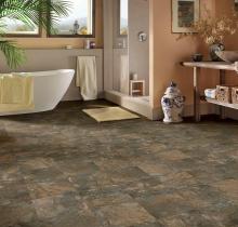 Hanflor Waterproof Vinyl Tile Best Tiles For Bathroom Floor 12''X24'' 4.2mm Stone Look Click Lock PTS 1004