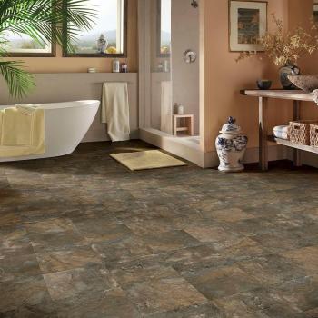 Hanflor Waterproof Vinyl Tile Best Tiles For Bathroom Floor 12''X24'' 4.2mm Stone Look Click Lock PTS 1004