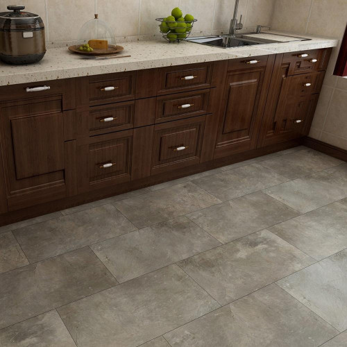 12”X24”4mm Stone Look 100 Waterproof Gule Down Vinyl Tile For Kitchen