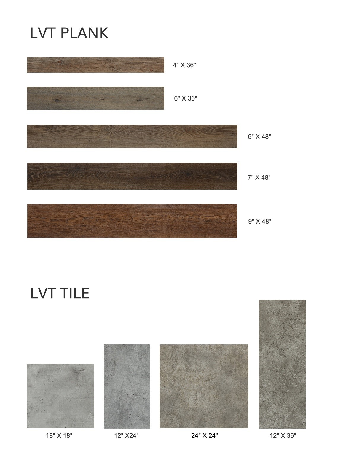 LVT Flooring Size