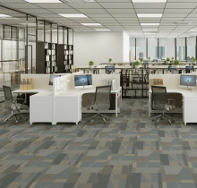 Hanflor Carpet Look LVT Vinyl Tile Drop Down Vinyl Plank Flooring Easy Maintainance Qucik Installation 12''x36'' 5.0mm HTS 8050