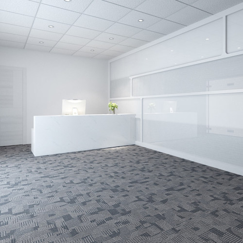 Hanflor Carpet Look LVT Vinyl Tile Click Resilient Vinyl Flooring Ofiice Mall Bedroom 12”X24”4.0mm HTS 8031