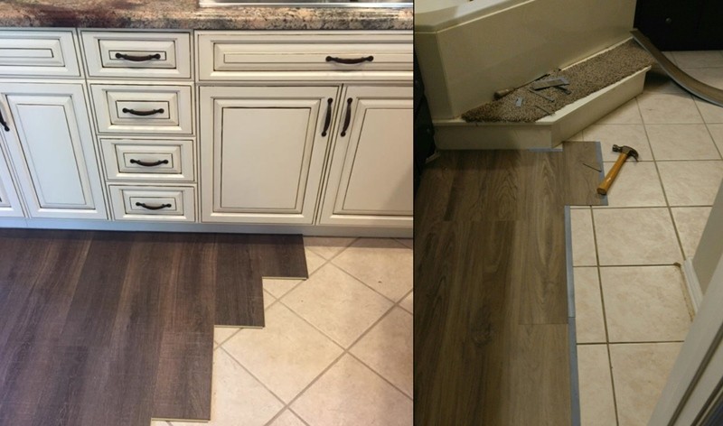 install vinyl flooring over tile