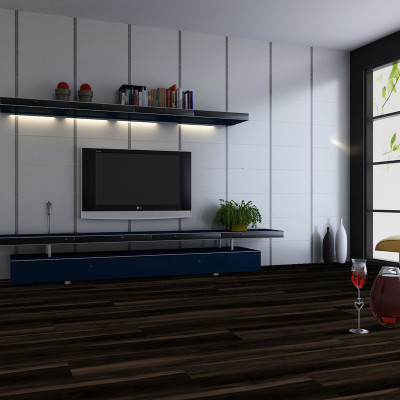 Hanflor Luxury Rigid Core SPC Flooring Commercial Vinyl Flooring Black Vinyl Flooring Commercial-grade Durability Extreme Performance HIF 20460