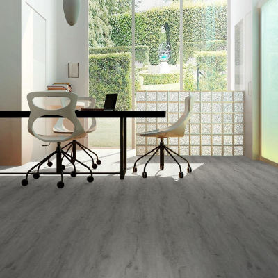 Hanflor Classic Gray Oak Glue Down Vinyl Plank PVC Flooring VOC Free Recyclable Budget Friendly 7''x48''  HIF 20471