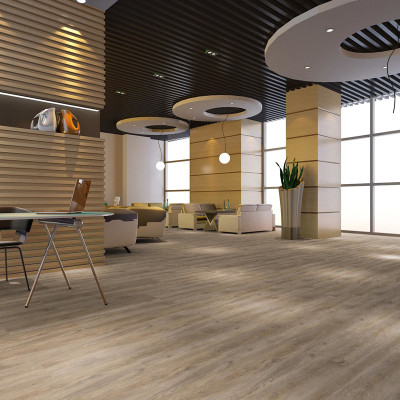 Hanflor Commercial Rigid Core SPC Vinyl Flooring PVC Flooring Supplier 7''x48'' 5.5mm Anti-slip  HIF 20474