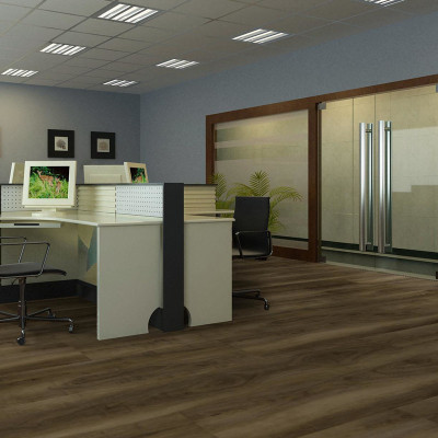 Hanflor 6”X36” 4mm Rigid Composite Core Click Vinyl Melamine SPC Flooring Commercial Vinyl Flooring