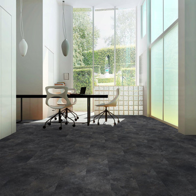 Hanflor 12”X24”4mm Glue Down Vinyl Tile For Kitchen Stone Look Luxury Vinyl Tile