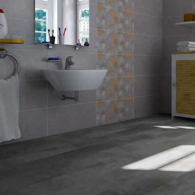 Hanflor Waterproof Click Vinyl Tile Stone Look Anti Slip For Kitchen 12'' x 24''  4.2mm