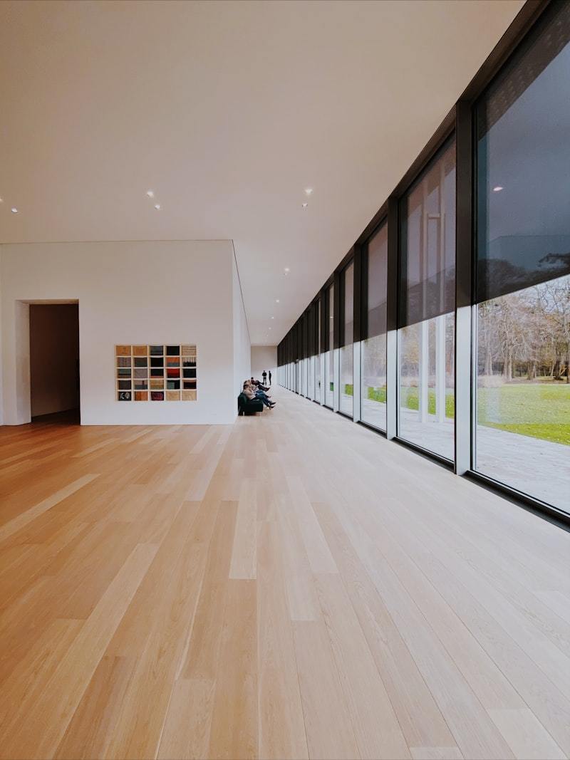 Close-up of vinyl plank flooring installation showing click-lock edge detail
