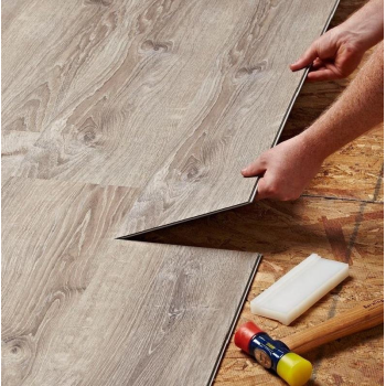 Hanflor Stone Plastic Piso Vinyl Flooring SPC Rigid Core PVC Floor 6.5mm Waterproof Indoor Use