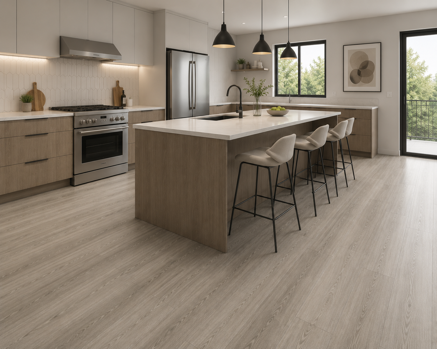 kitchens and bathrooms