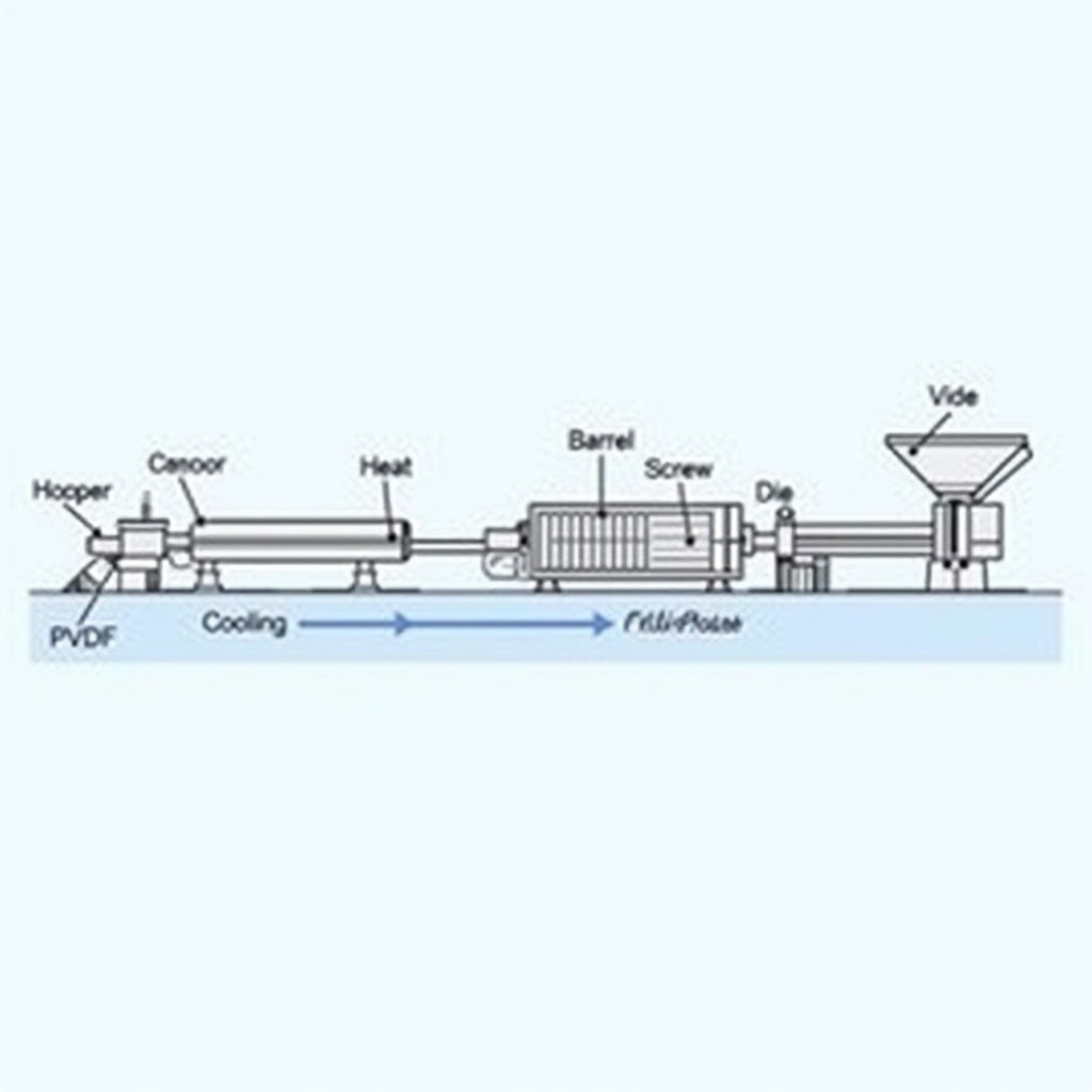 PVDF Extrusion Line Diagram