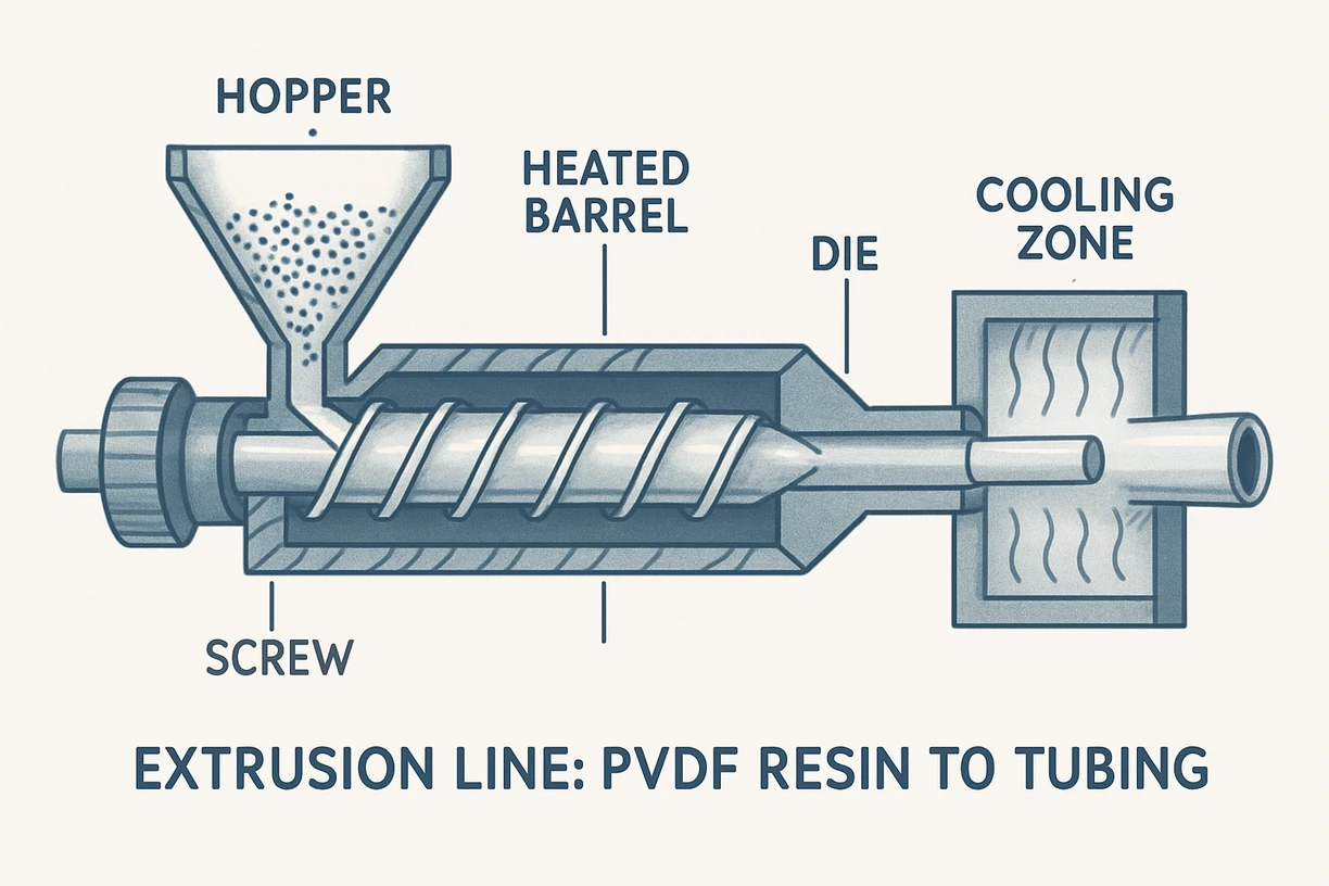 PVDF Extrusion Line Diagram