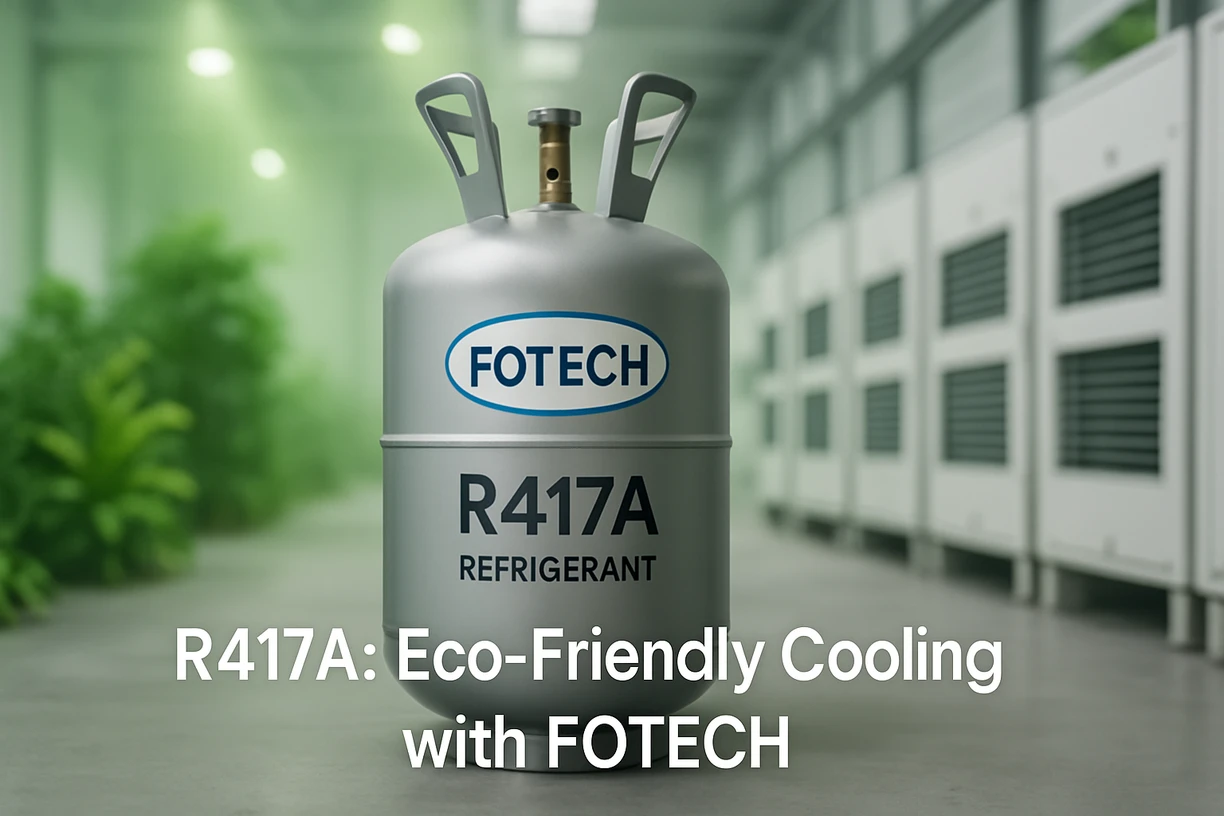 FOTECH R417A refrigerant cylinder in warehouse