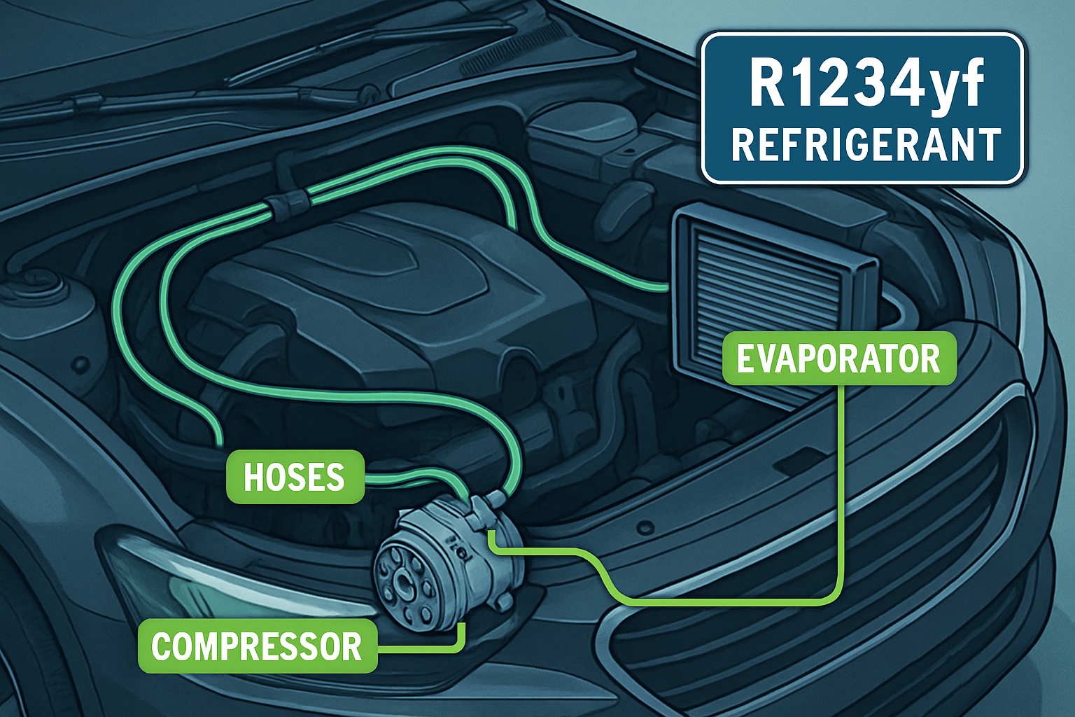 Environmental Benefits of R1234yf as a Low-GWP Refrigerant