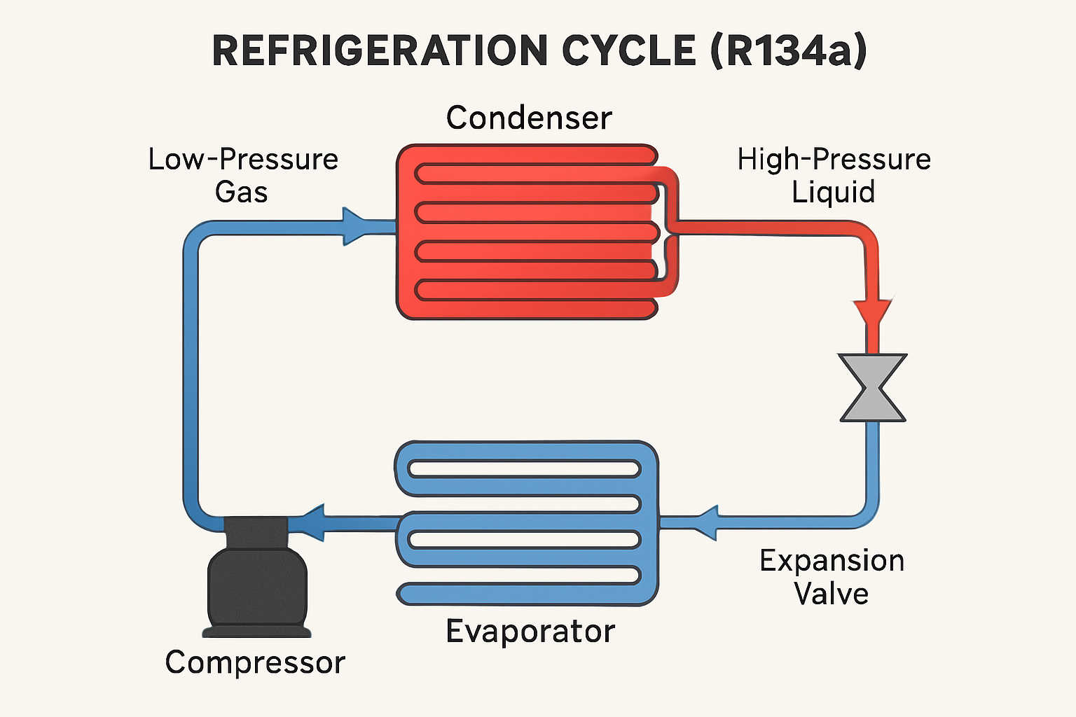 R134a Refrigerant Diagram