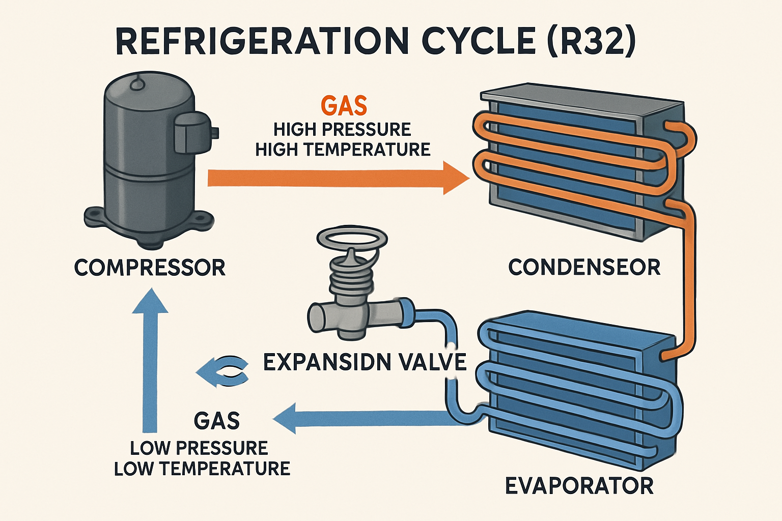 R32 Refrigerant Diagram