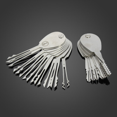20 pcs Auto Foldable Scissors deft Car Lock Opener Double Sided Lock Pick set in stock