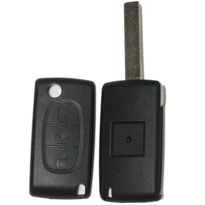 high quality folding key case 3 button Peugeot ，Citroen car key shell with light key