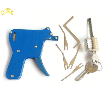 Blue snap pick guns + transparent cross locks practice lock set professional locksmith supplies lock pick