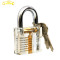 transparent lock black 9 piece klom lock pick together practice lock set free shipping professional locksmith supplies