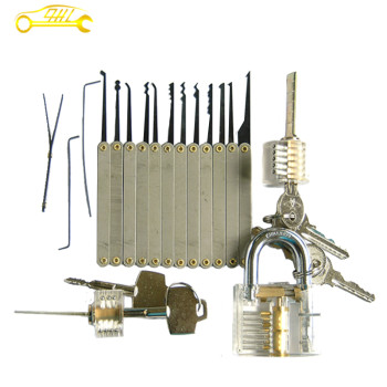 Transparent cutaways padlock cross lock S style locks dimple lock picks practice lock set for beginner skilling locksmith tools
