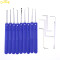 blue cover lock pick set with transparent padlock high quality 9 pcs practice lock pick set with 4 tension tools
