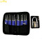 blue cover lock pick set with transparent padlock high quality 12 pcs practice lock pick set with 5 tension tool