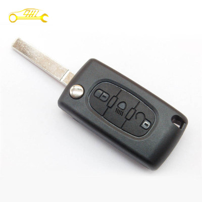 Factory sale Peugeot 307 flip key shell with light button