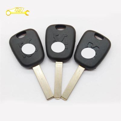 Factory sale Peugeot 407 transponder key shell with groove blade