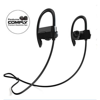 Bluetooth Headphones Wireless In Ear Earbuds V4.1 Stereo Noise Isolating Sports Sweatproof Headset with Mic, Premium Bass Sound