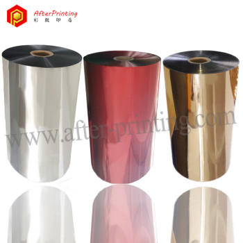 Gold& Silver Polyester Printable Metalized Film Roll