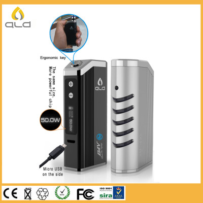This product has had certain related information (including production machinery & processes, certifications etc.) verified by TÜV Rheinland. Click to viewHigh power long life vaporizer e cigarette 30W box mod