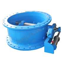 butterfly type tilting disc flange check valve with oil cylinder