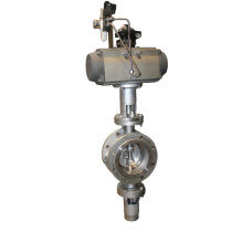 Zero leakage pneumatic stainless steel high temperature butterfly valve