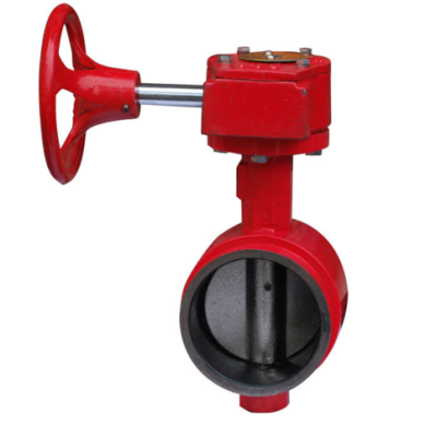 rubber sealing grooved end signal butterfly valve