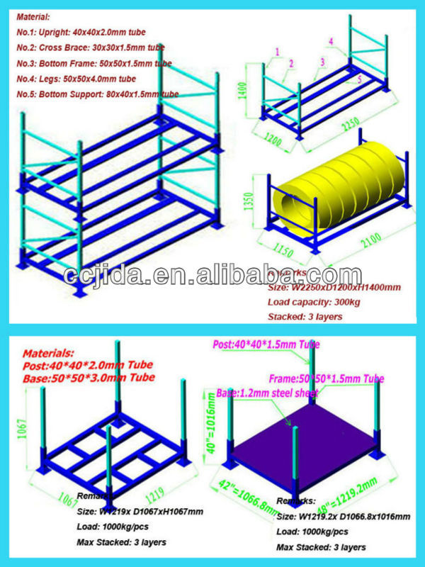 Galvanized collapsible post pallet