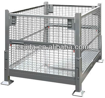Industrial storage box metal mesh container
